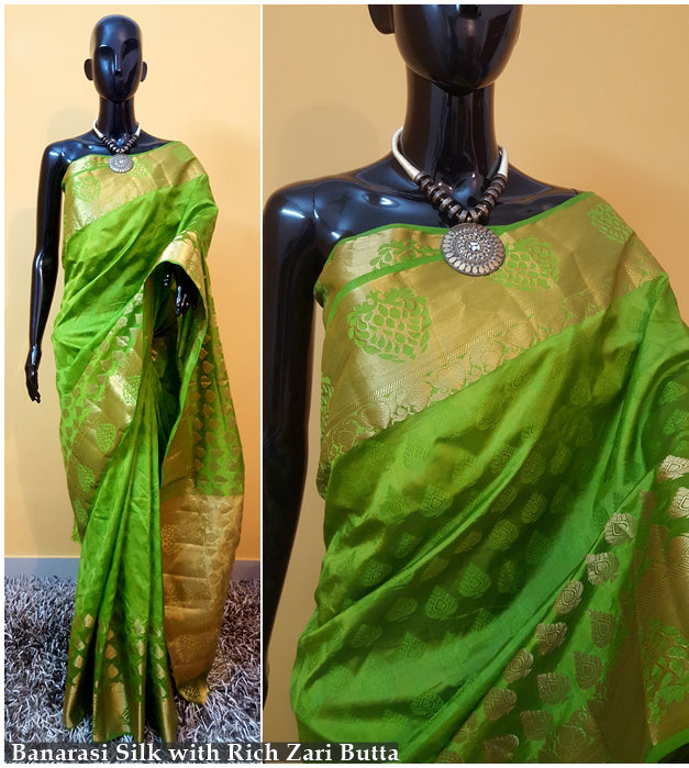 Green Kanjivaram Silk Sarees - Dailybuyys