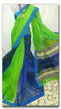 Green Blue Handloom Ghicha Sarees