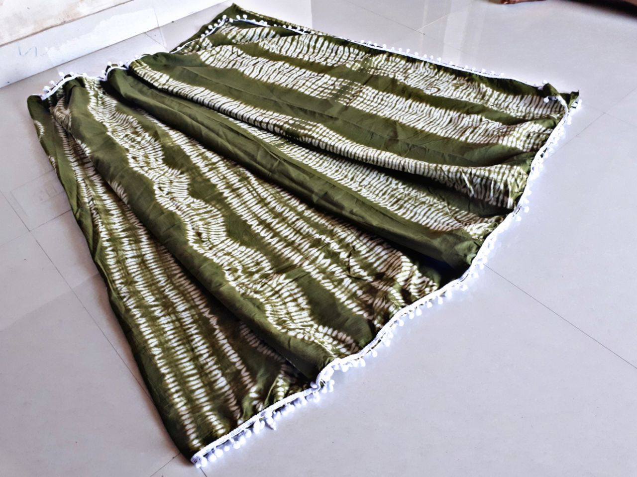 Green Bagru Printed Pure Cotton Sarees - Dailybuyys