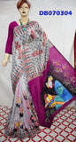 Purple Handloom Pure Cotton Silk Sarees