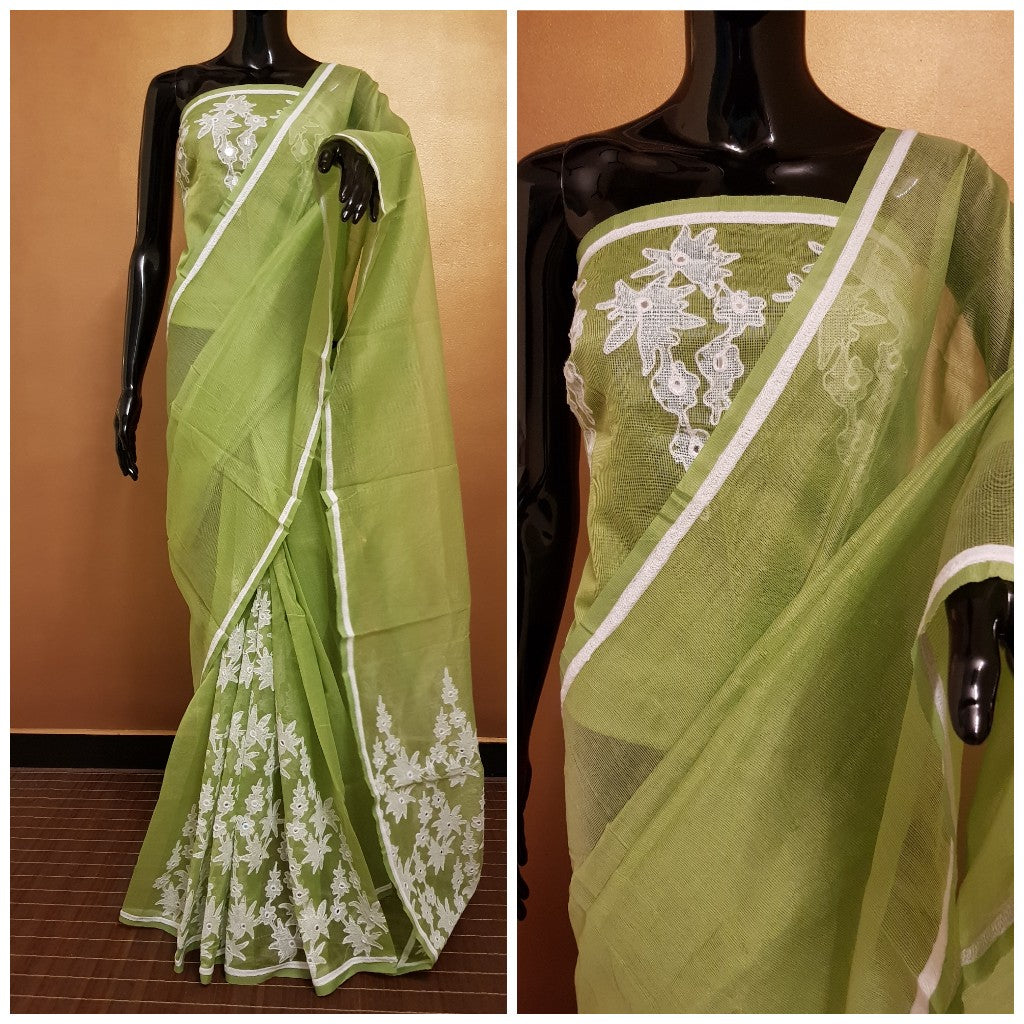 Green Kota Silk Sarees - Dailybuyys