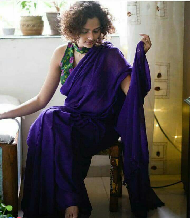 Blue Khadi Sarees - Dailybuyys