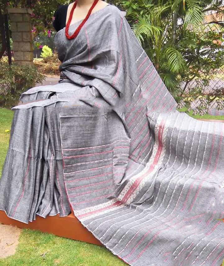 Grey Khesh Sarees - Dailybuyys