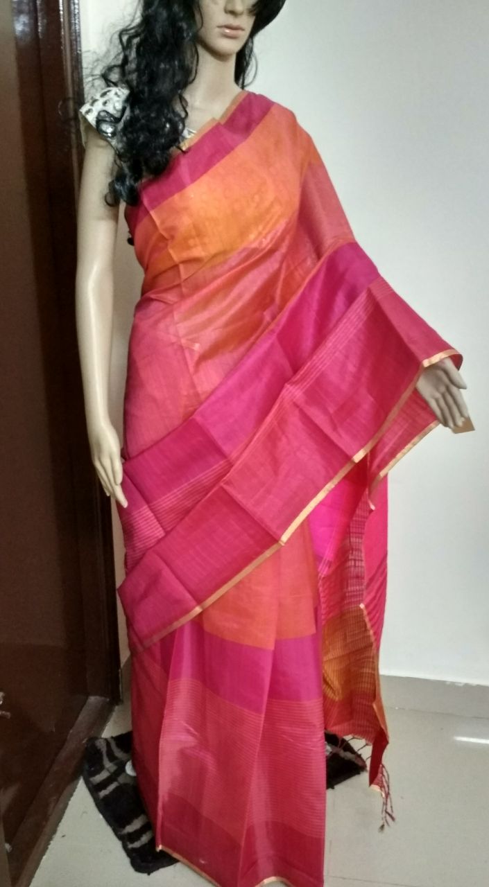 Purple Raw Silk Sarees - Dailybuyys