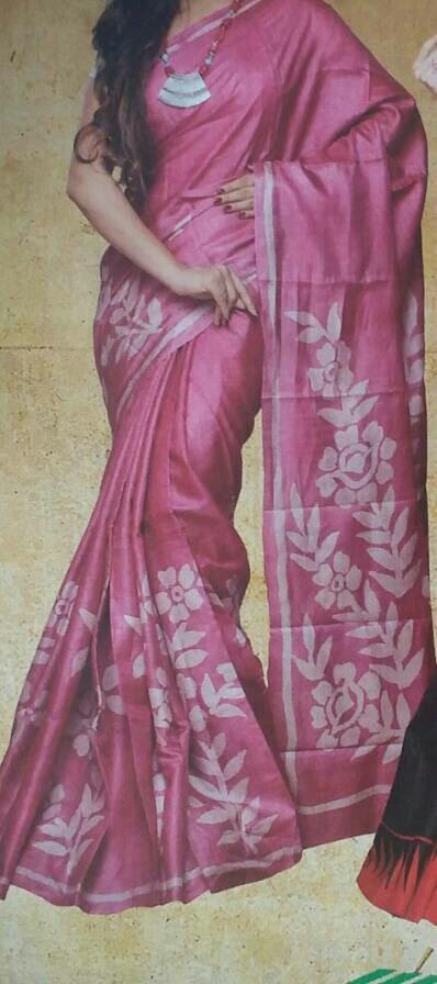 Pink Hand Painted Pure KK Silk Mark Certified Bishnupuri Silk Sarees - Dailybuyys