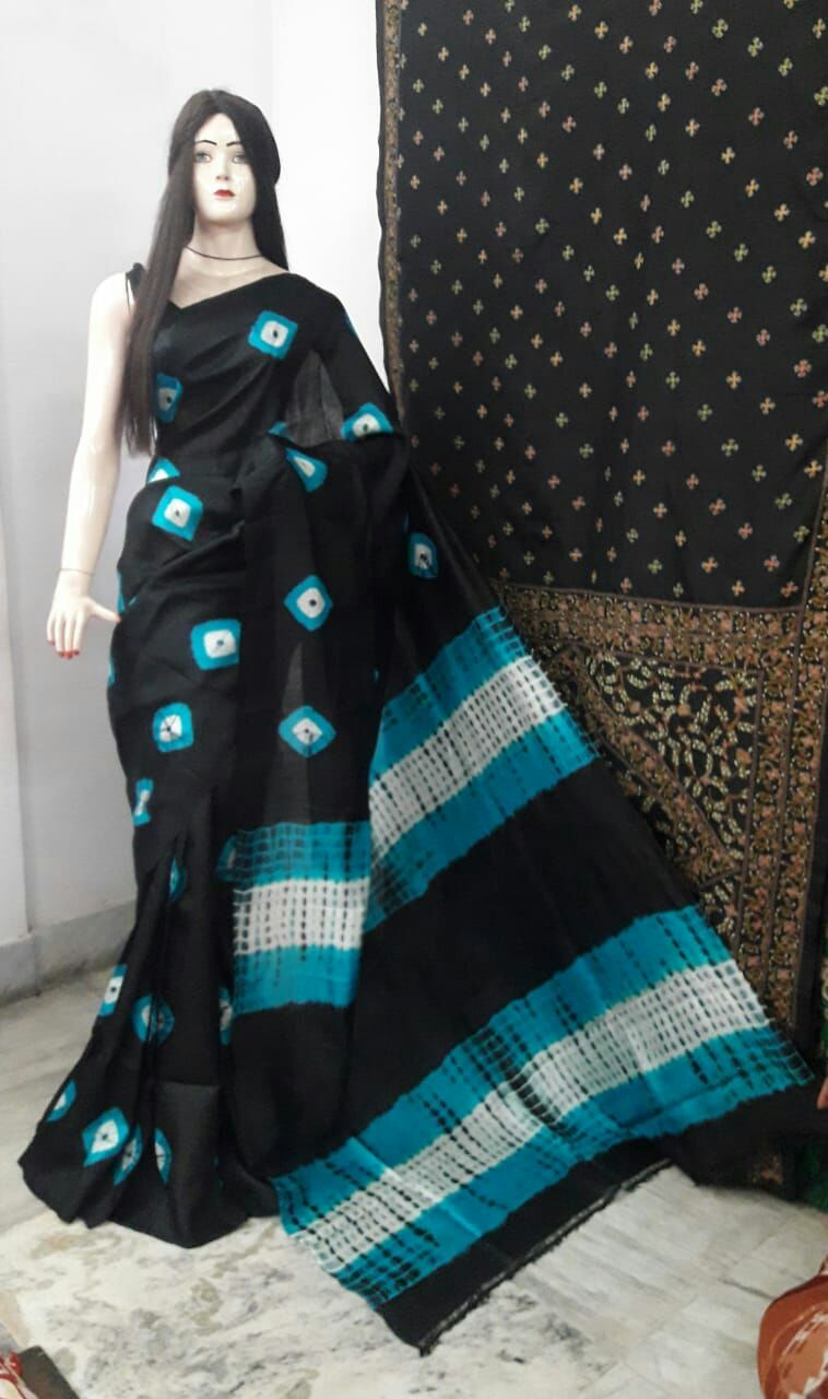 Black Pure KK Silk Mark Certified Bishnupuri Silk Sarees - Dailybuyys