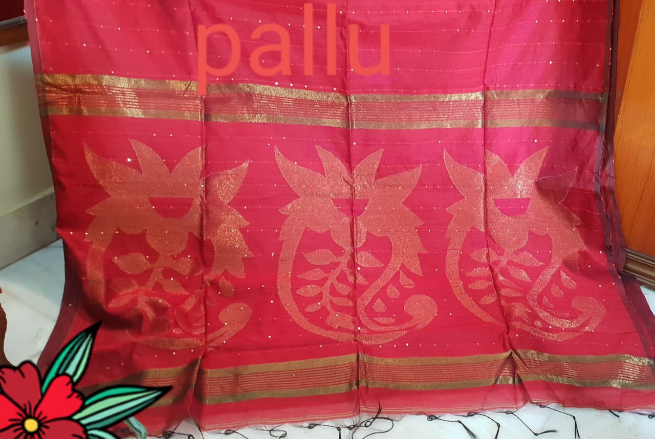 Red Bengal Handloom Silk Sarees - Dailybuyys
