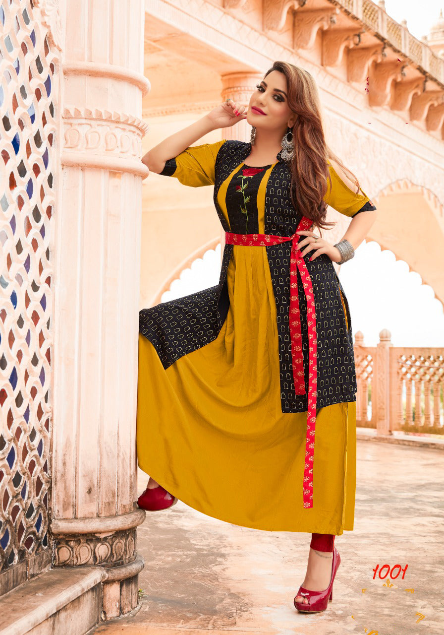 Yellow Black Reyon Pure Cotton Salwar - Dailybuyys