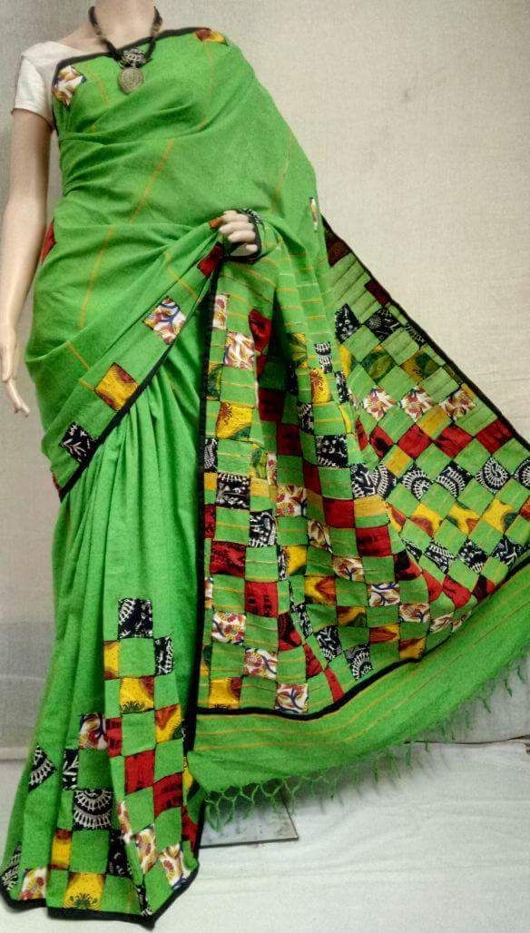 Green Baul Khesh Sarees - Dailybuyys