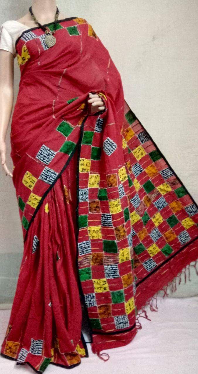 Red Baul Khesh Sarees - Dailybuyys