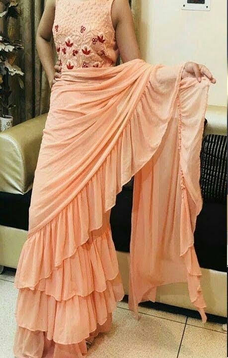 Pink Georgette Sarees - Dailybuyys