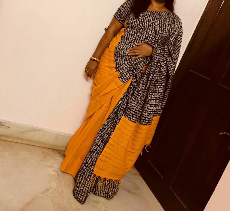 Yellow Pure Cotton Khesh Sarees - Dailybuyys