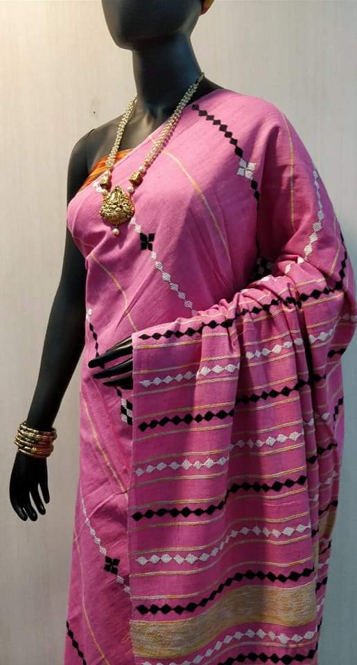 Purple Pure Cotton Khesh Sarees - Dailybuyys