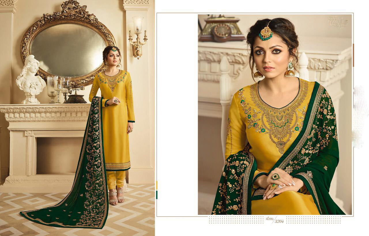 Yellow Georgette Salwar - Dailybuyys