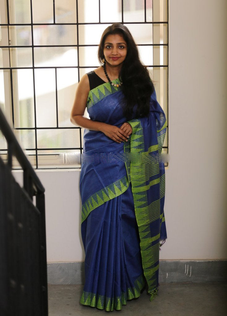 Blue Kota Handloom Silk Sarees - Dailybuyys