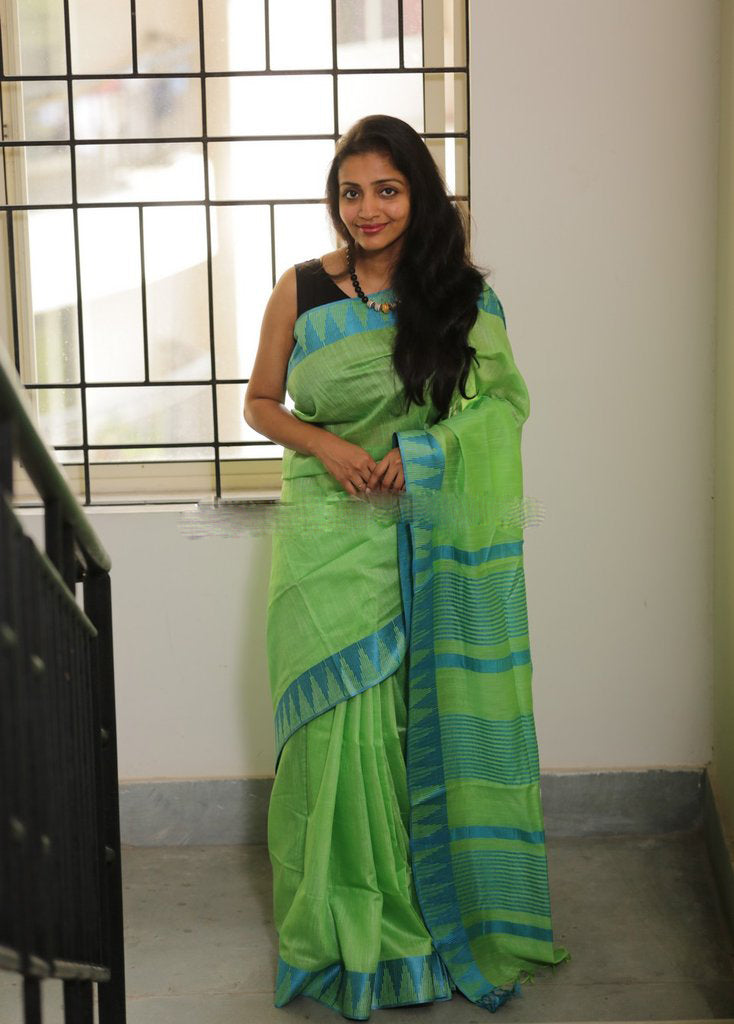 Green Kota Silk Sarees - Dailybuyys