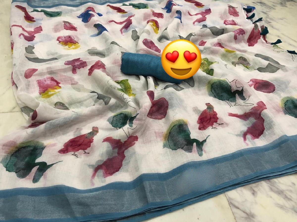 Beige Pure Cotton Silk Sarees - Dailybuyys