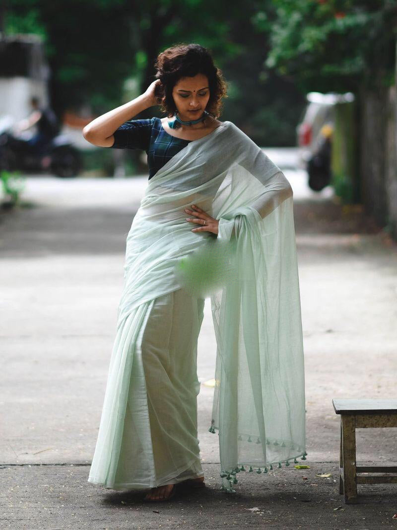 White Bengal Handloom Khadi Sarees - Dailybuyys