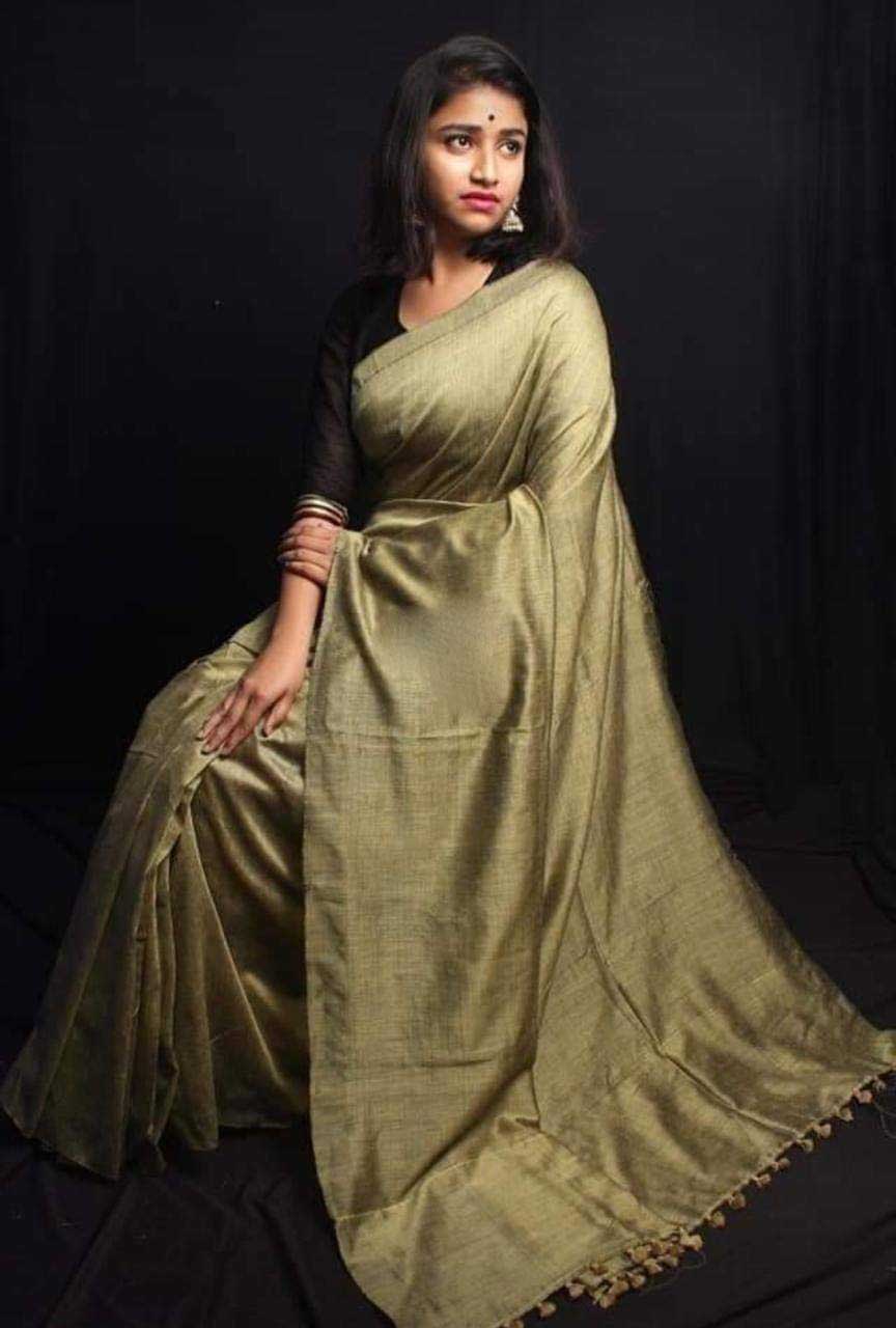 Beige Bengal Handloom Khadi Sarees - Dailybuyys