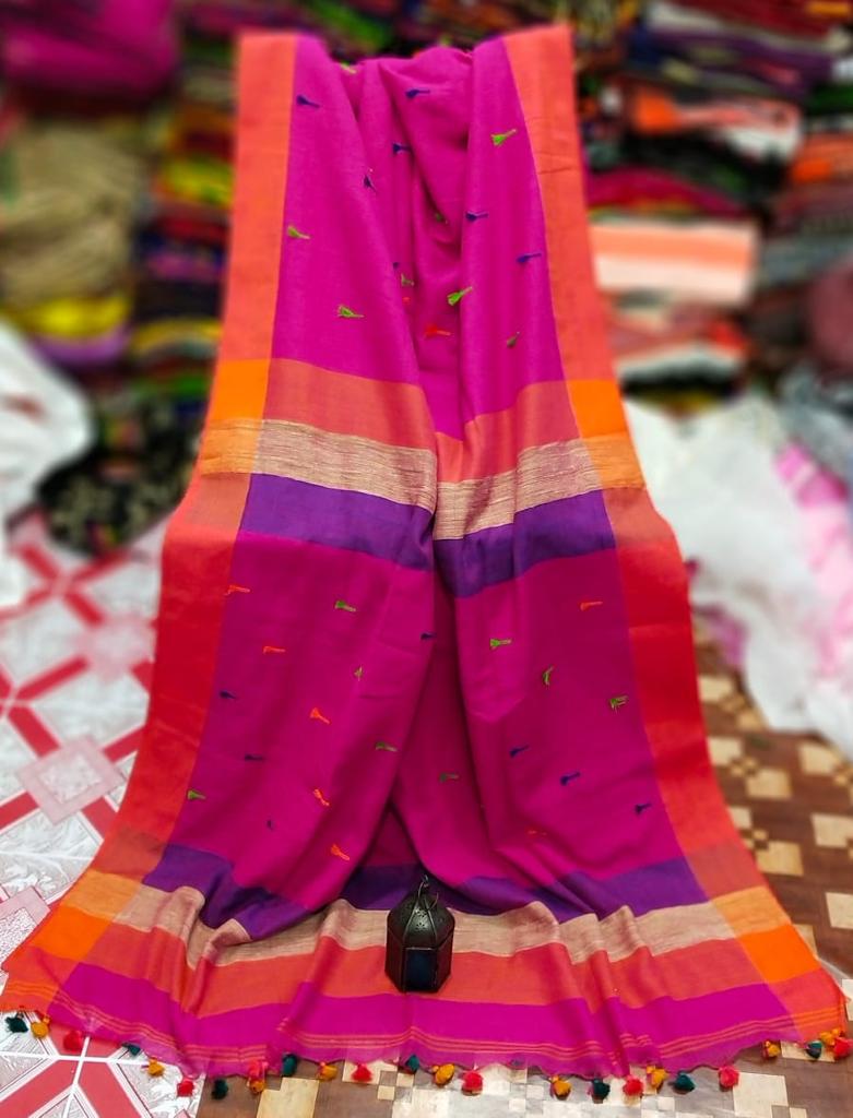 Purple Khadi Sarees - Dailybuyys