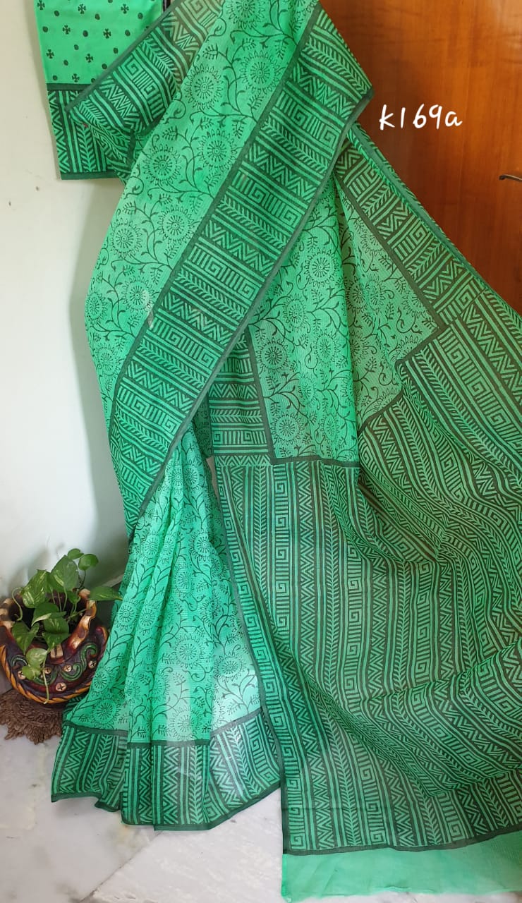 Green KK Kota Doriya Sarees - Dailybuyys