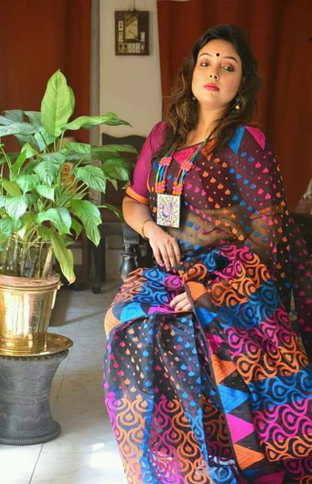 Multi Color Dhakai Jamdani Sarees - Dailybuyys