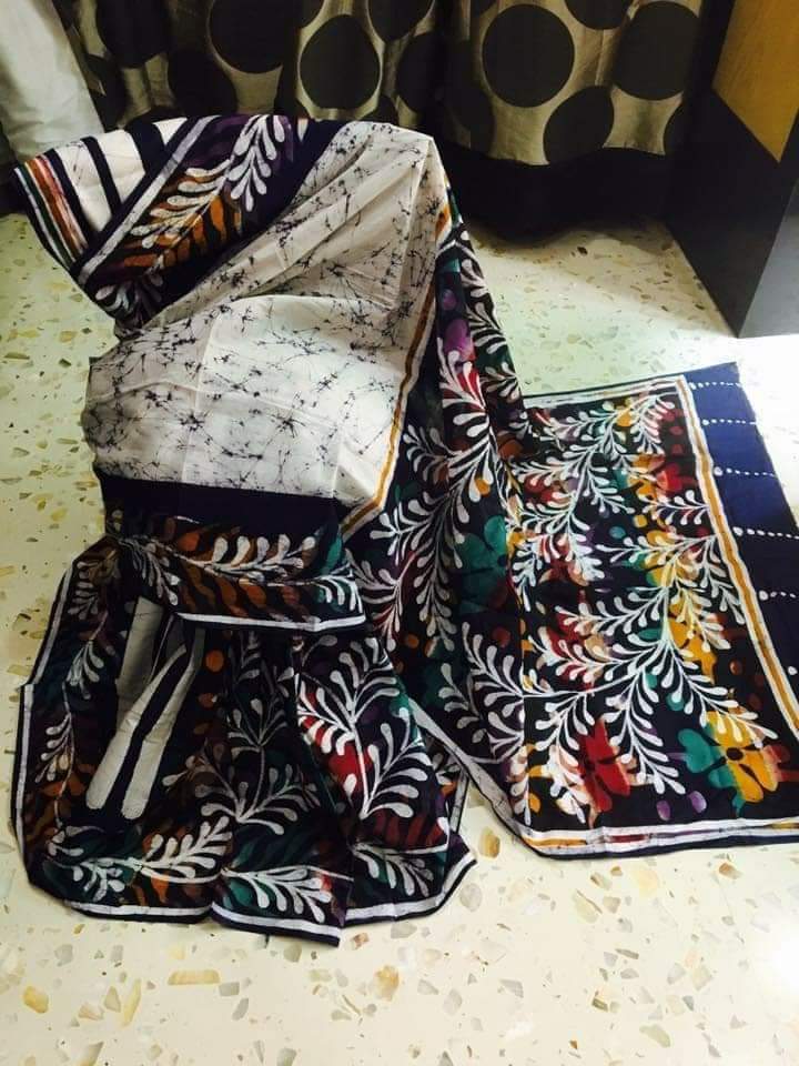 Beige Black Pure Silk Mark Certified Murshidabad Silk Sarees - Dailybuyys