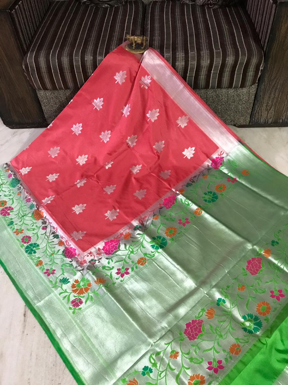 Red Banarasi Silk Sarees - Dailybuyys