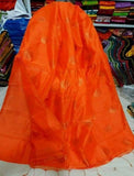 Orange Bengal Handloom Swarna Zari Ball Sarees