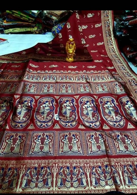 Red Baluchuri Silk Sarees - Dailybuyys