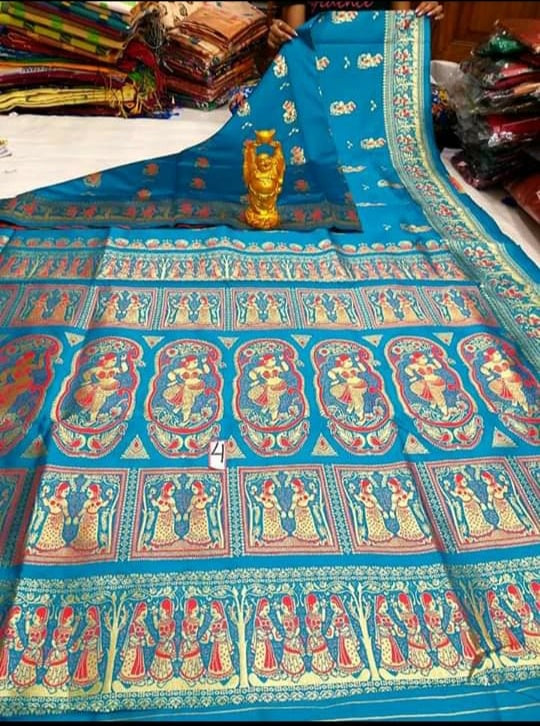 Blue Baluchuri Silk Sarees - Dailybuyys