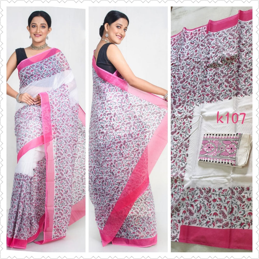 Black White KK Kota Doriya Sarees - Dailybuyys