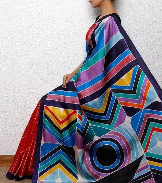 Red Hand Painted Pure Silk Mark Certified Bishnupuri Silk Sarees - Dailybuyys