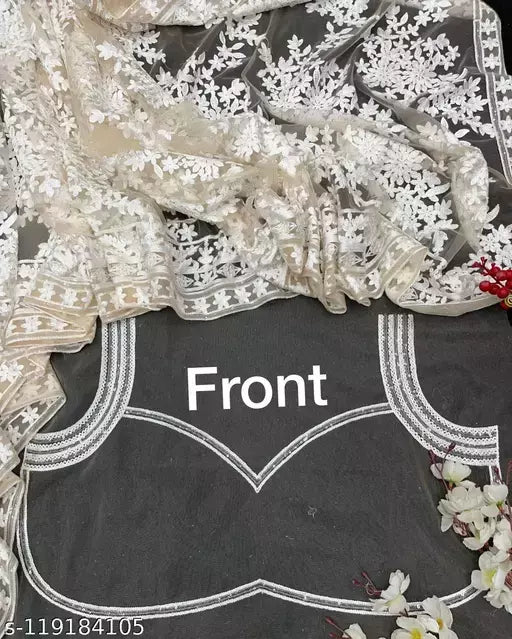 Beautiful White Designer Saree - Dailybuyys