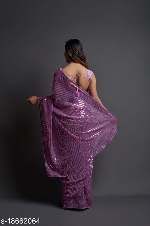 Exclusive Sequin Designer Georgette Sarees - Dailybuyys