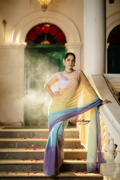 Ombre Designer Lurex Georgette Sarees