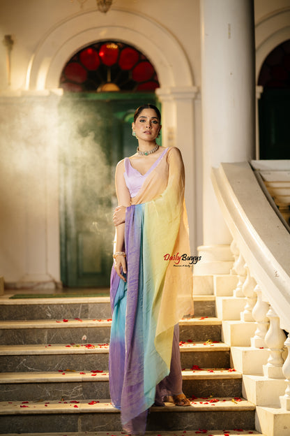 Ombre Designer Lurex Georgette Sarees