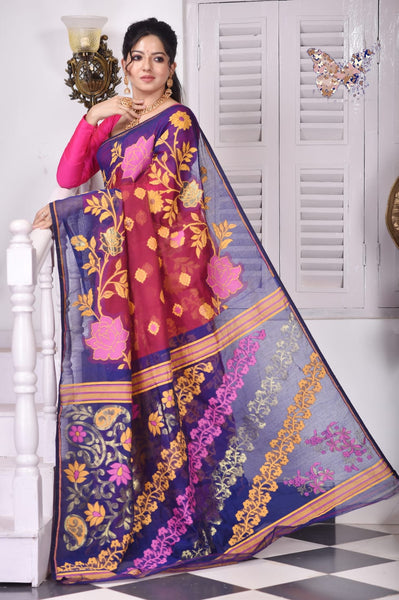 Designer Multicolor Jamdani Saree