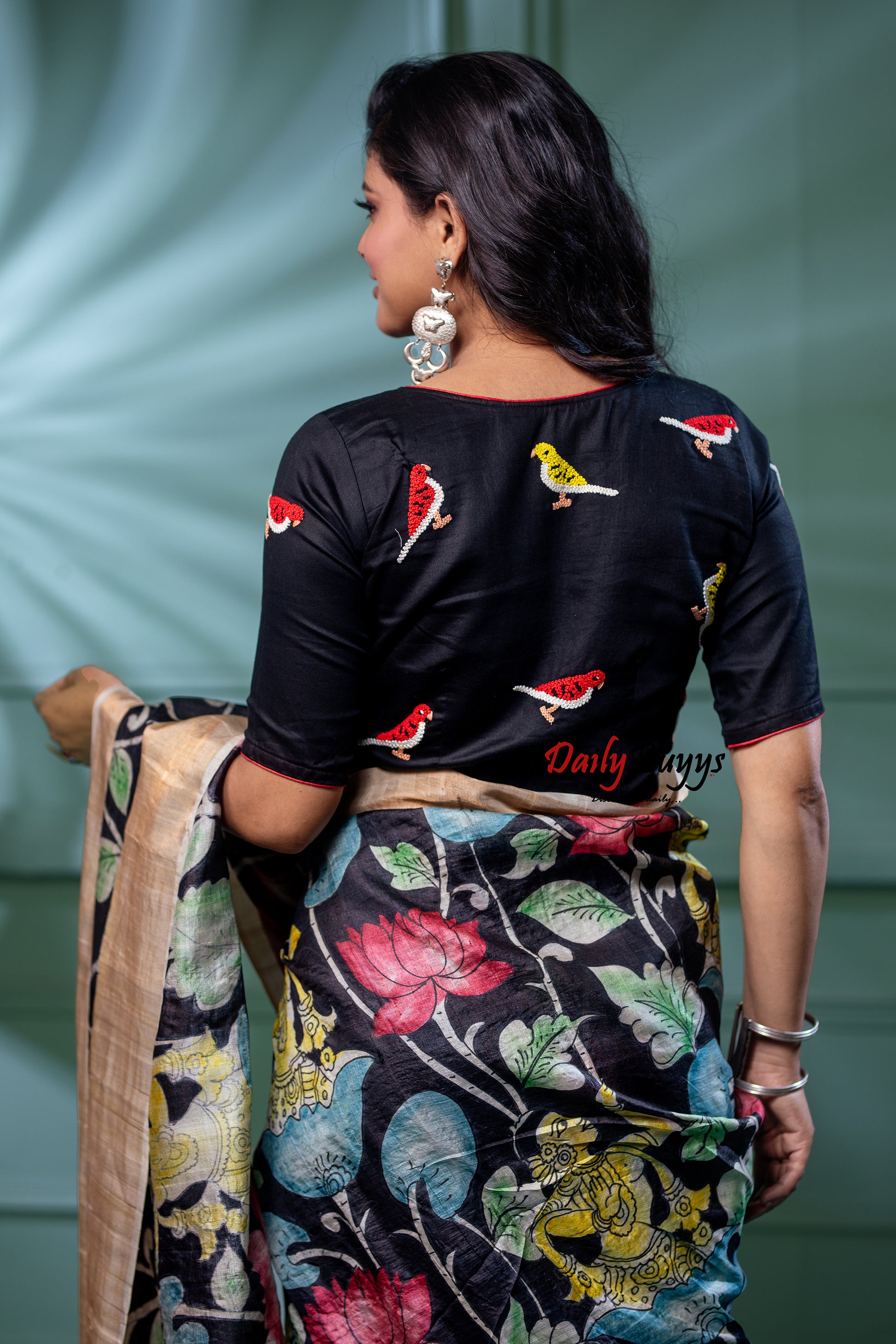 White Floral Embroidery Design Blouses - Dailybuyys