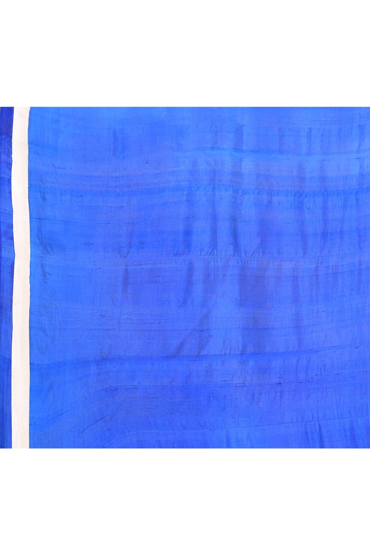 Blue Block Printed Silk Mark Certified Pure Bishnupuri  Silk Sarees