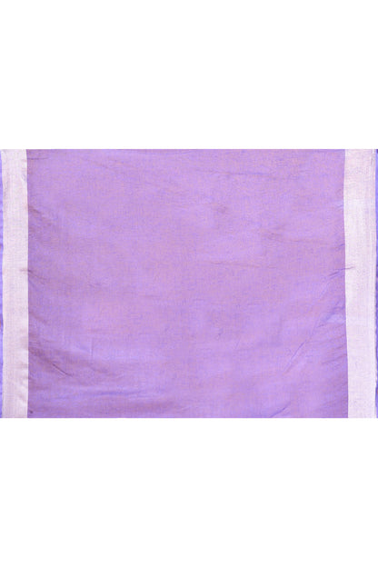 Light Purple Pure Linen Sarees