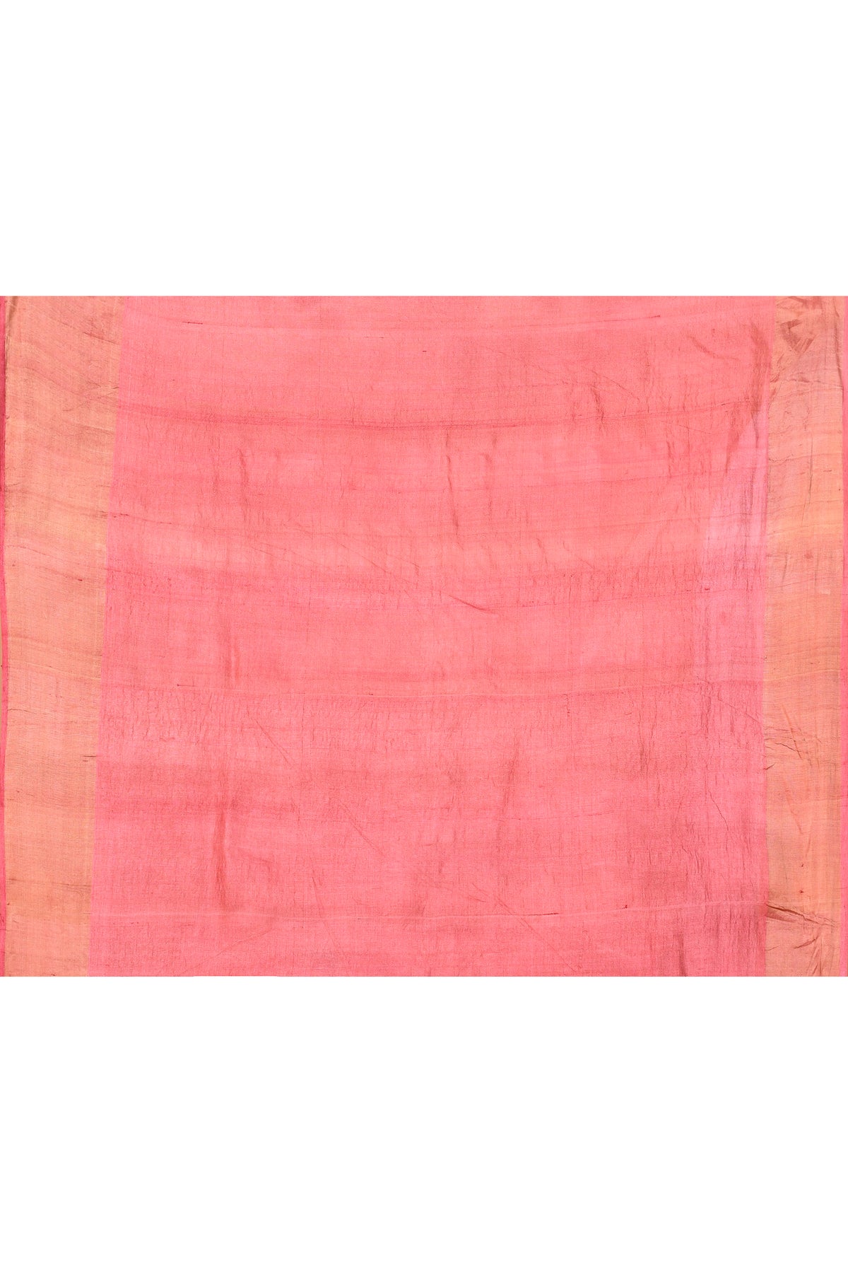 Beige Zari Border Pure Silk Mark Certified Tussar Silk Sarees