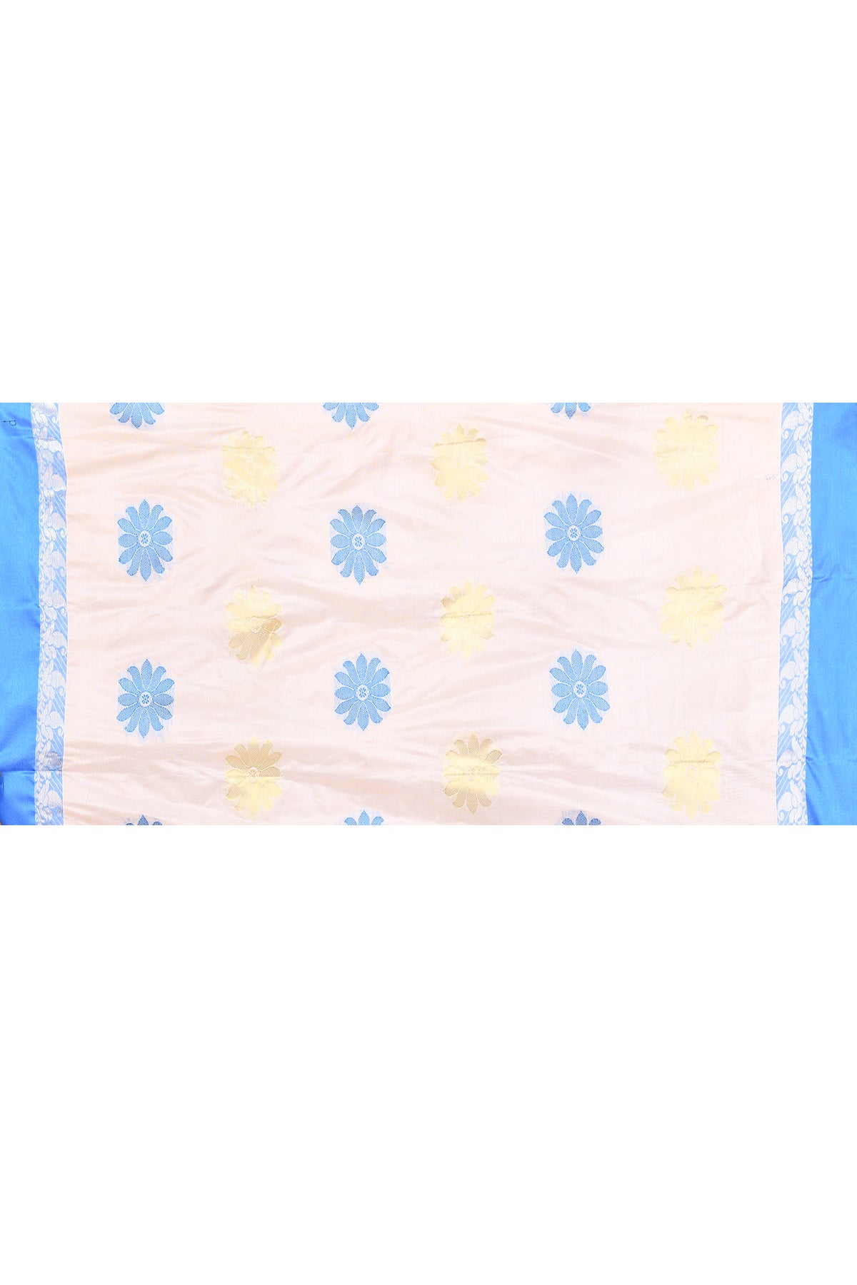 Blue White Semi Tussar Silk Sarees