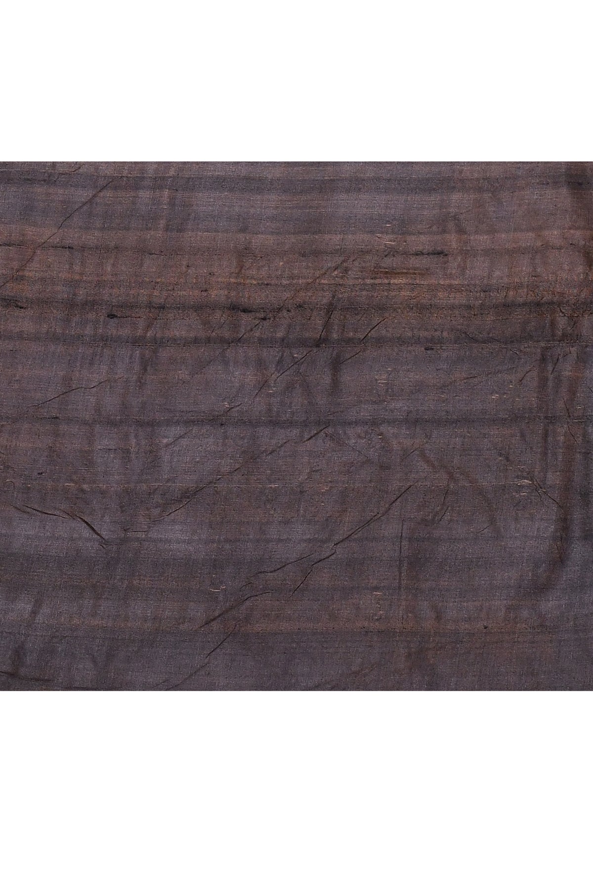 Beige Black Folk Design Block Printed Pure Silk Mark Certified Tussar Silk Sarees