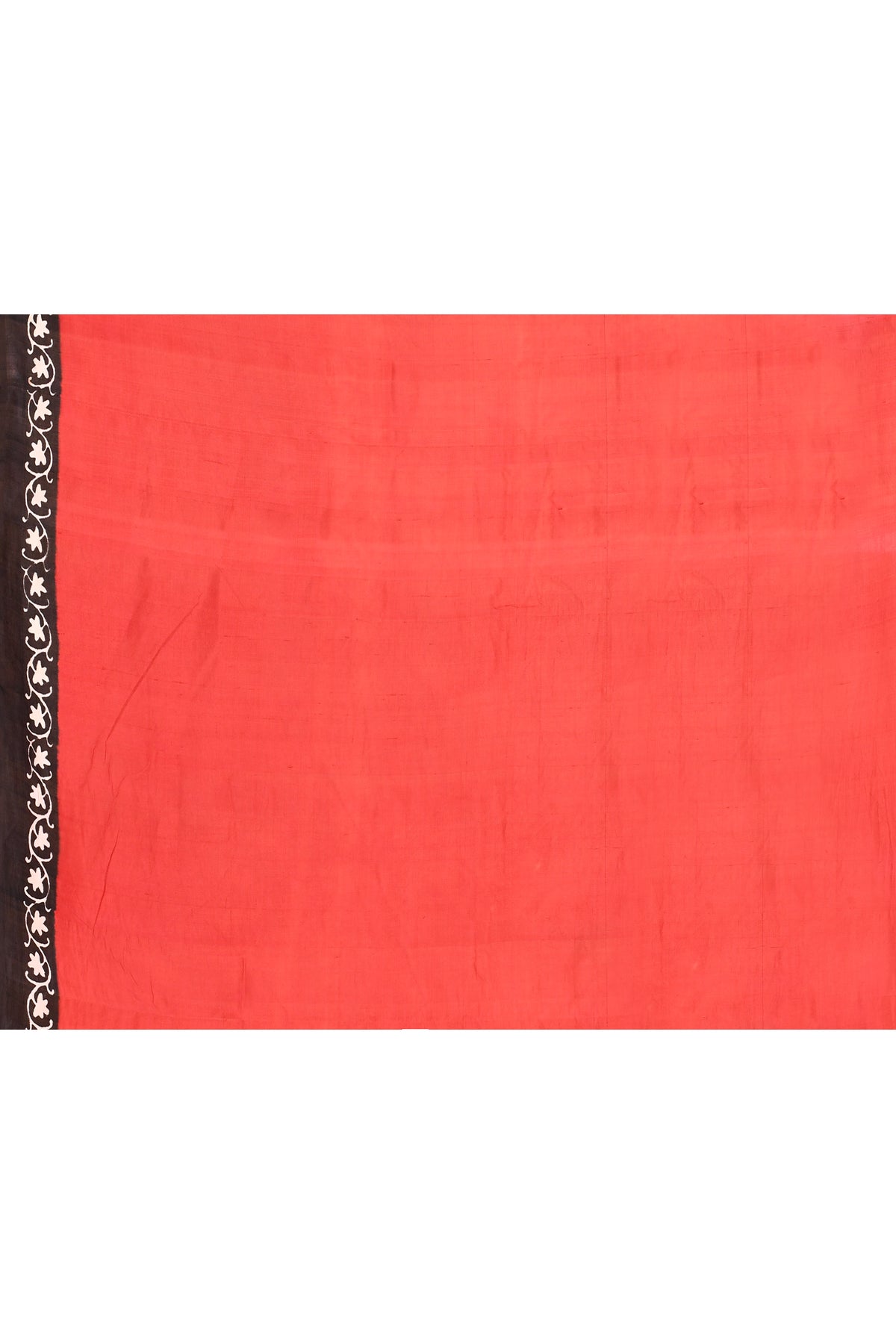 Red Black Block Printed Pure Silk Mark Certified Bishnupuri Silk Sarees