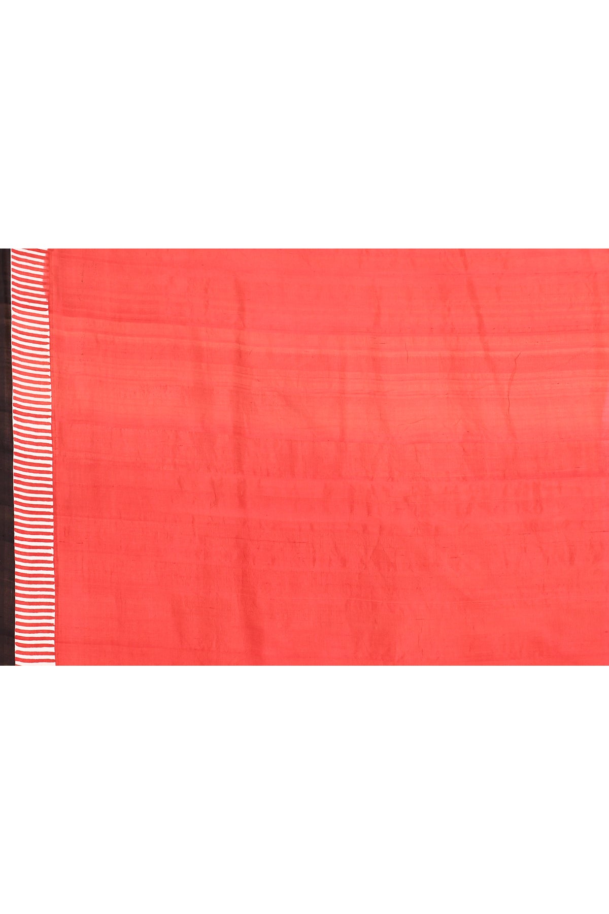 Black And Red Block Printed Pure Silk Mark Certified Bishnupuri Silk Sarees