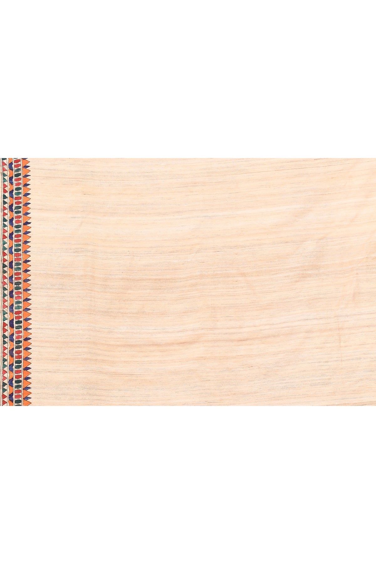 Beige Madhubani Bridal Pure Silk Mark Certified Tussar Ghicha Silk Sarees