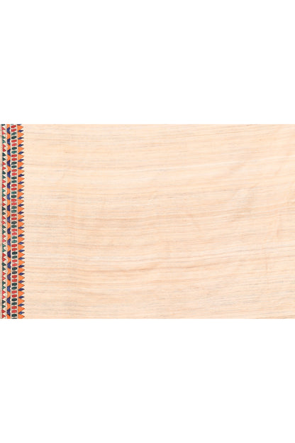 Beige Madhubani Bridal Pure Silk Mark Certified Tussar Ghicha Silk Sarees