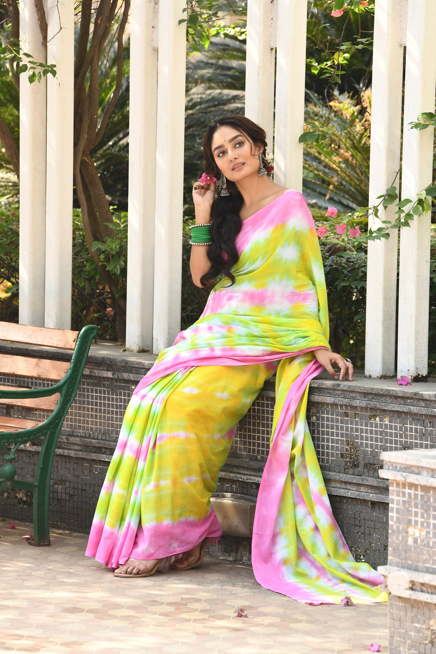 Tie-Dye Pure Cotton Handloom Mulmul Batik Sarees