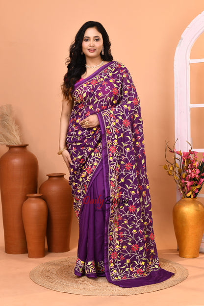 Exclusive Designer Embroidery Saree with Blouse piece